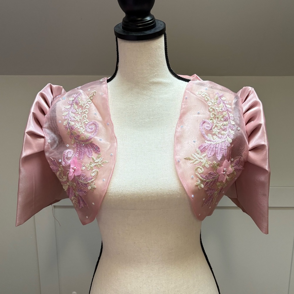 Filipiniana Bolero Lady Barong Traditional National Costume  embroidery